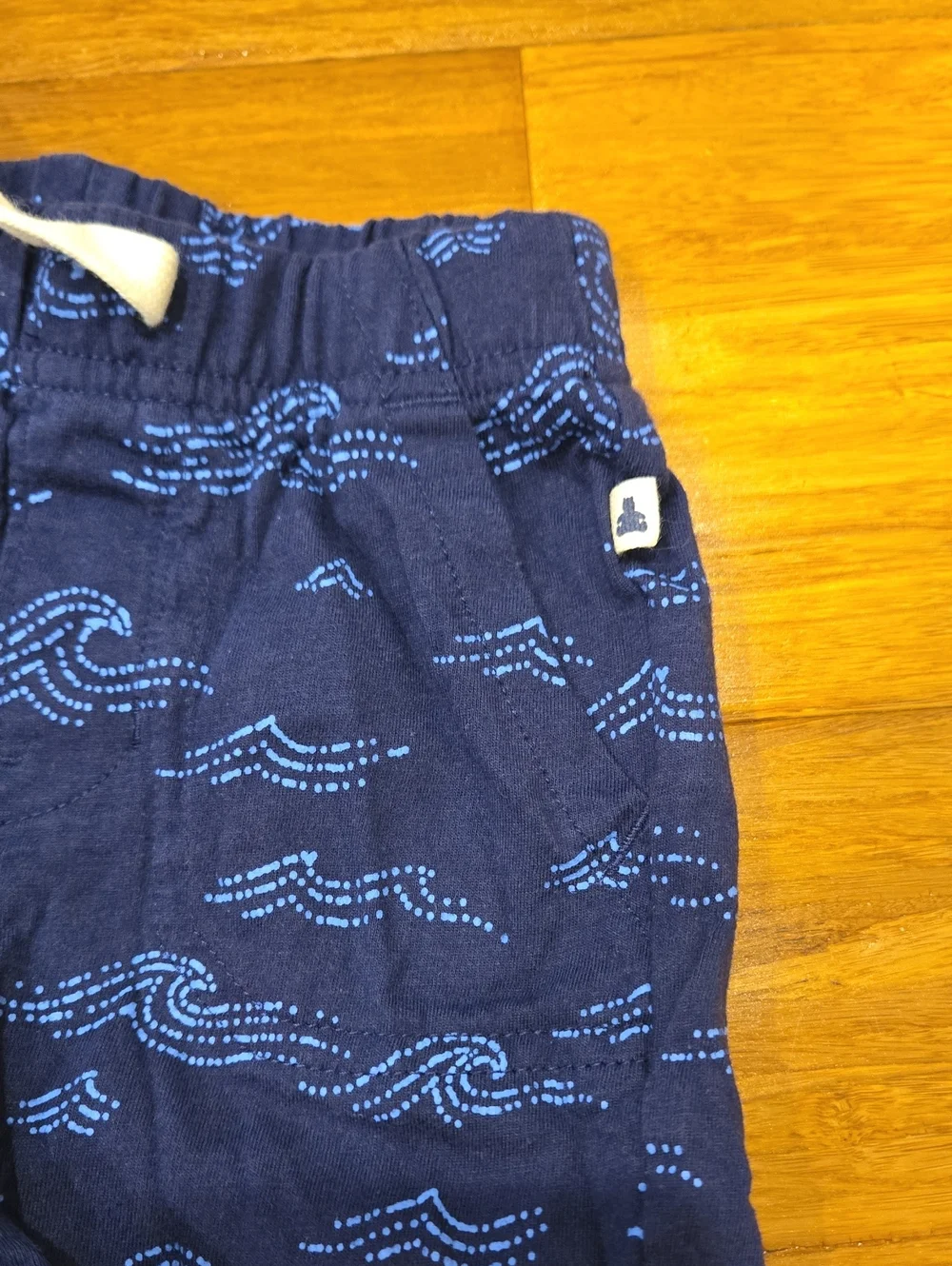Gap Baby Toddler Organic Cotton Wave Print Pull On Shorts